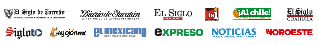 Periódicos asociados: 'El Siglo de Torreón', 'Diario de Yucatán', 'El Imparcial', 'La Crónica', 'El Siglo de Durango', 'Frontera', 'La i' 